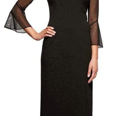Alex Evenings - 160146 Crystal Beaded Neckline Illusion Sheath Dress 20W